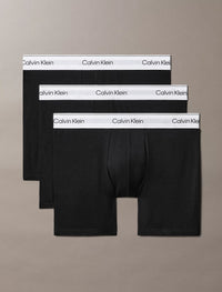 3 Pack Boxer Briefs - Icon Cotton Stretch - BLACK - Supermen.dk