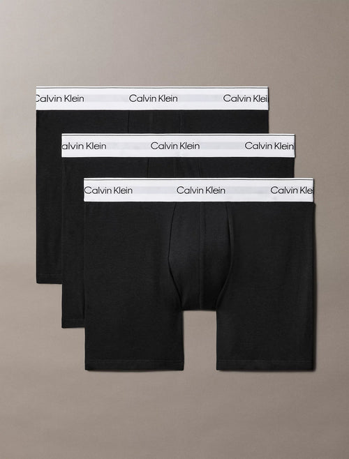 3 Pack Boxer Briefs - Icon Cotton Stretch - BLACK - Supermen.dk