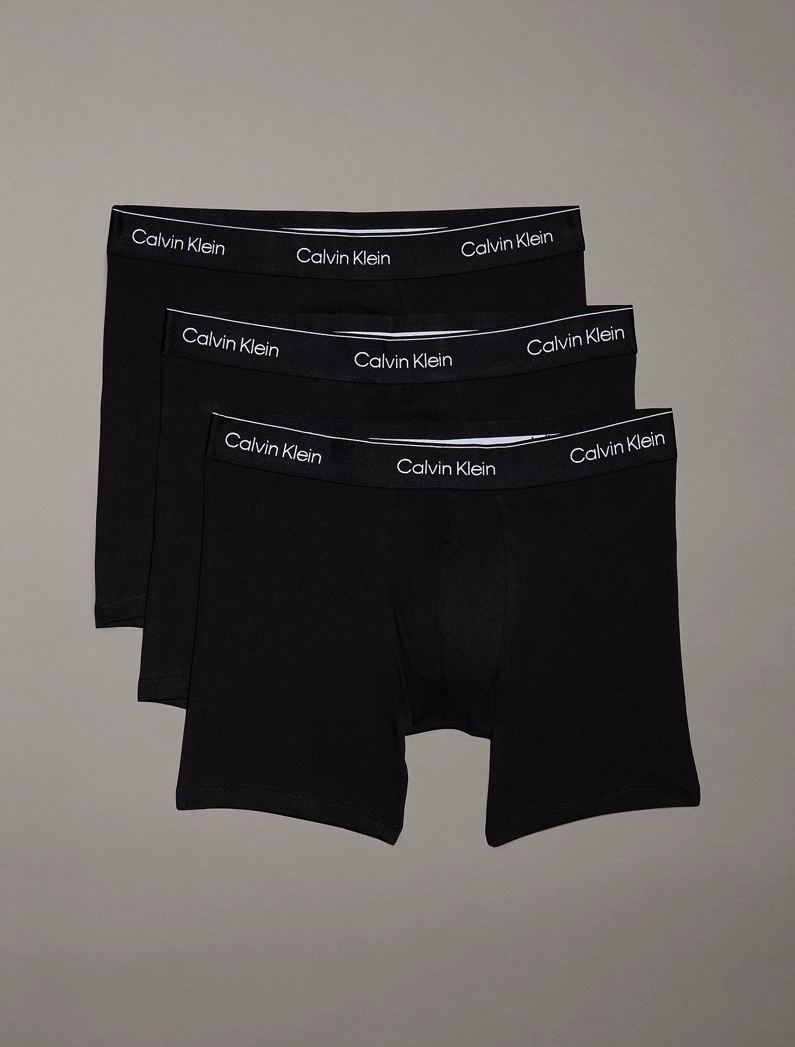 3 Pack Boxer Briefs - Icon Cotton Stretch - Black/Black