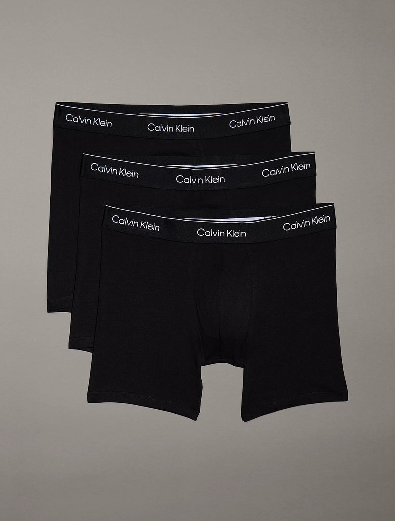 3 Pack Boxer Briefs - Icon Cotton Stretch - Black/Black - Supermen.dk