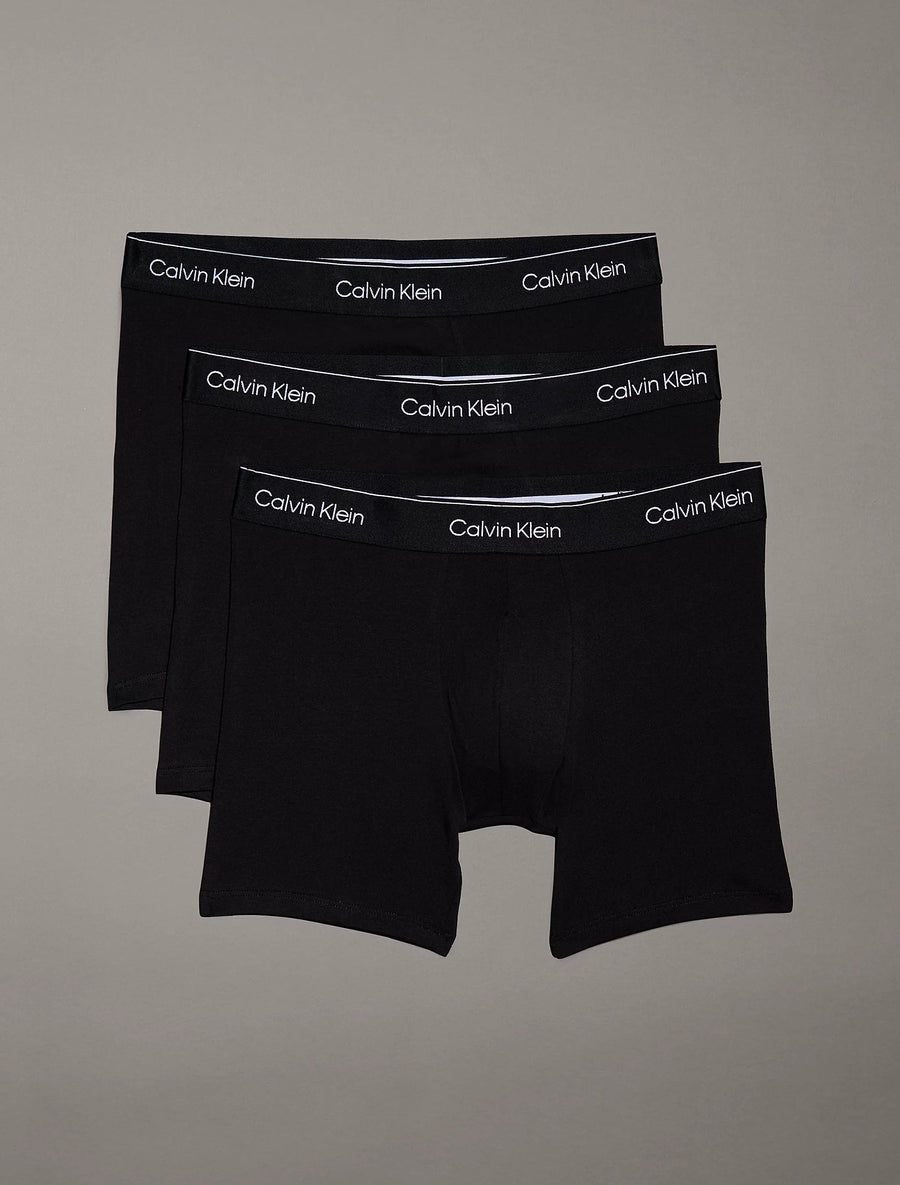 Tre par sorte Calvin Klein Icon Cotton Stretch boxer briefs i 3-pak – produktbillede
