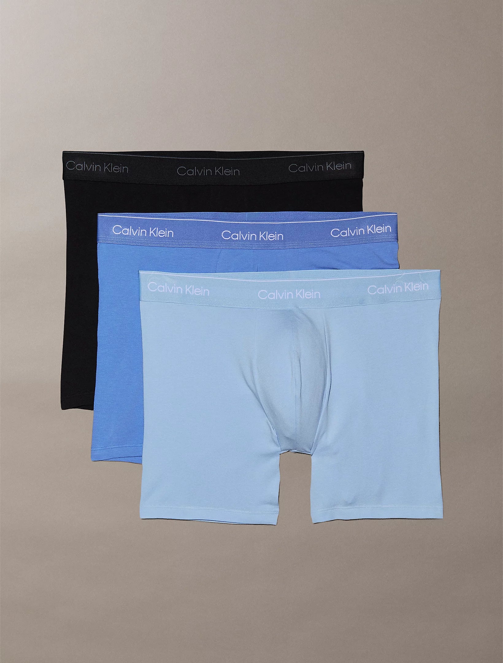 3 Pack Boxer Briefs - Icon Cotton Stretch - Black/Glacier/Blue bell