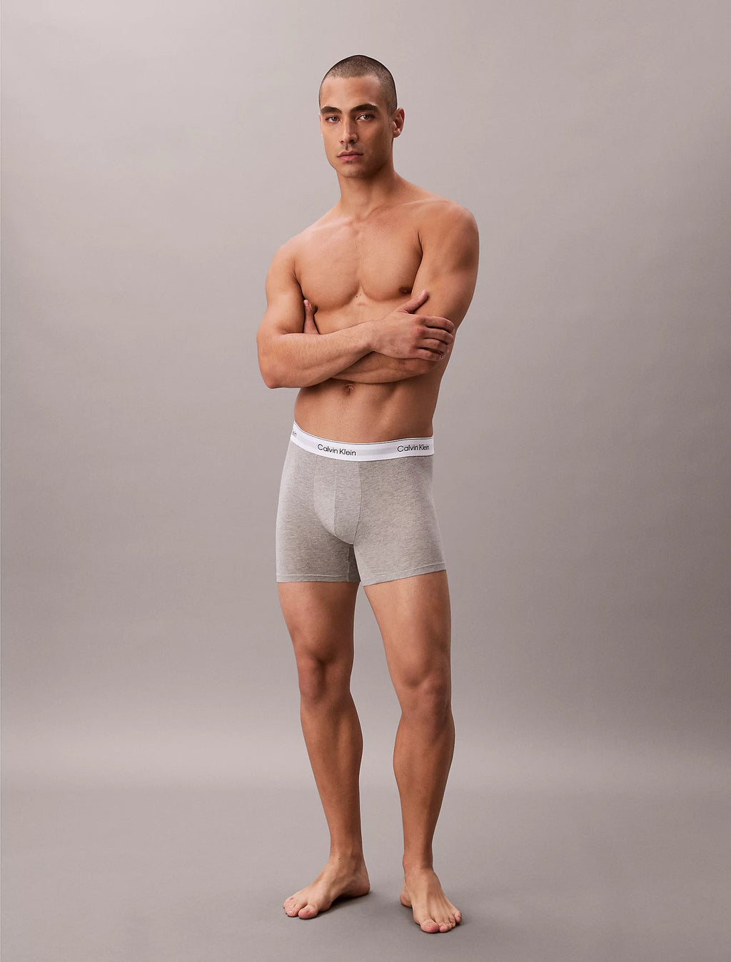 3 Pack Boxer Briefs - Icon Cotton Stretch - Grå/Hvid/sort - Supermen.dk