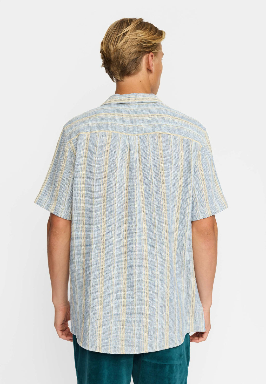 Revolution Short-sleeved Cuban Shirt 3242 - Blue