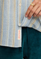 Revolution Short-sleeved Cuban Shirt 3242 - Blue