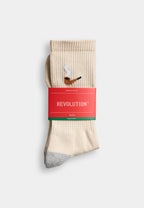 Revolution Jaquard Crew Sock / 8927 PIP - Offwhite