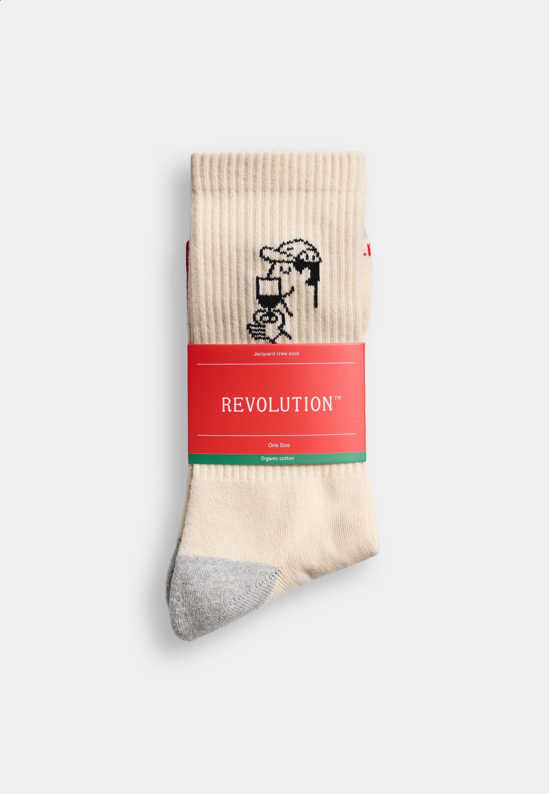 Revolution Jaquard Crew Sock / 8927 SME - Offwhite