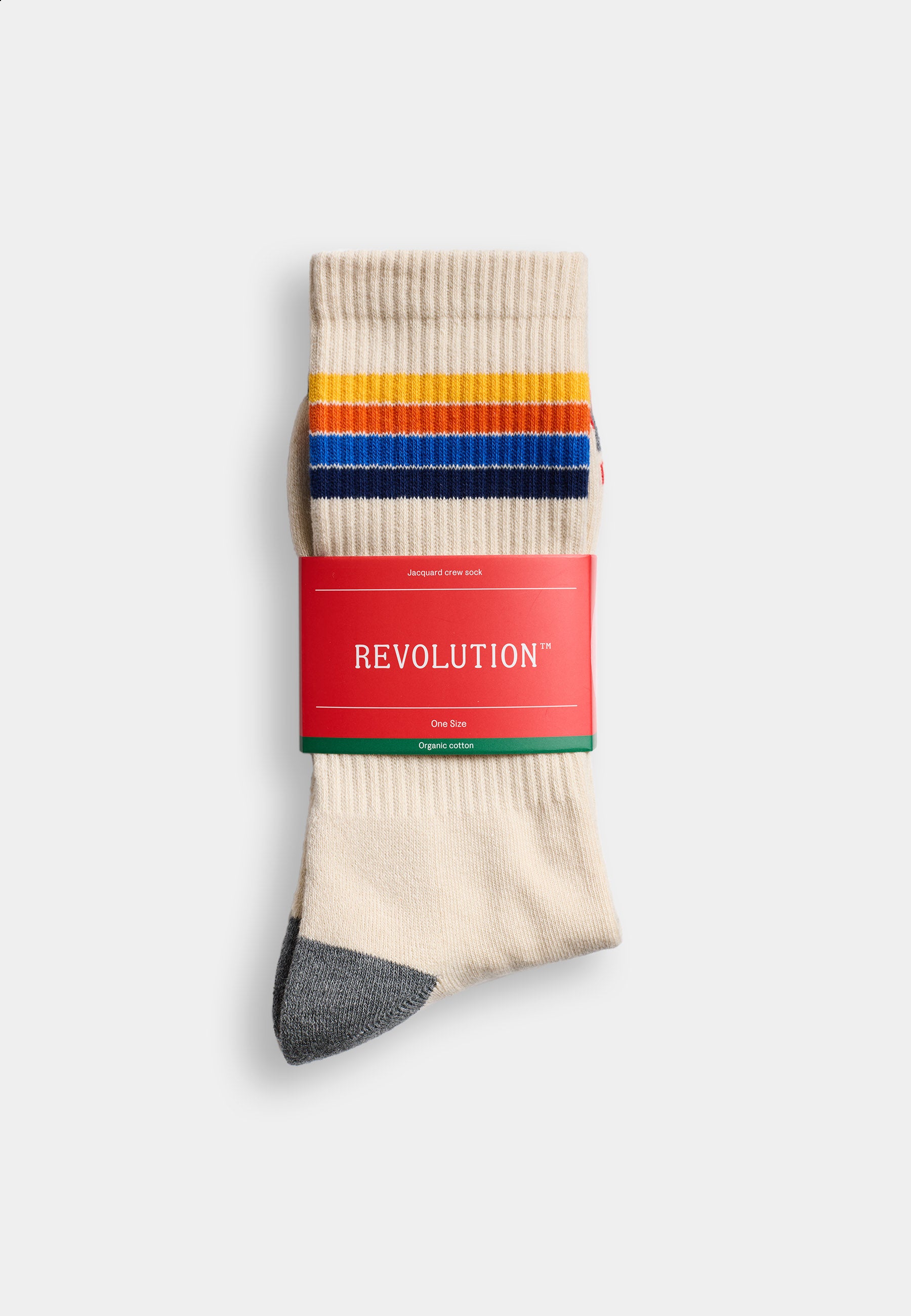 Revolution Jaquard Crew Sock / 8928 - Offwhite