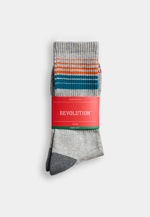Revolution Jaquard Crew Sock / 8929 - Grey