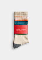 Revolution Jaquard Crew Sock / 8929 - Offwhite