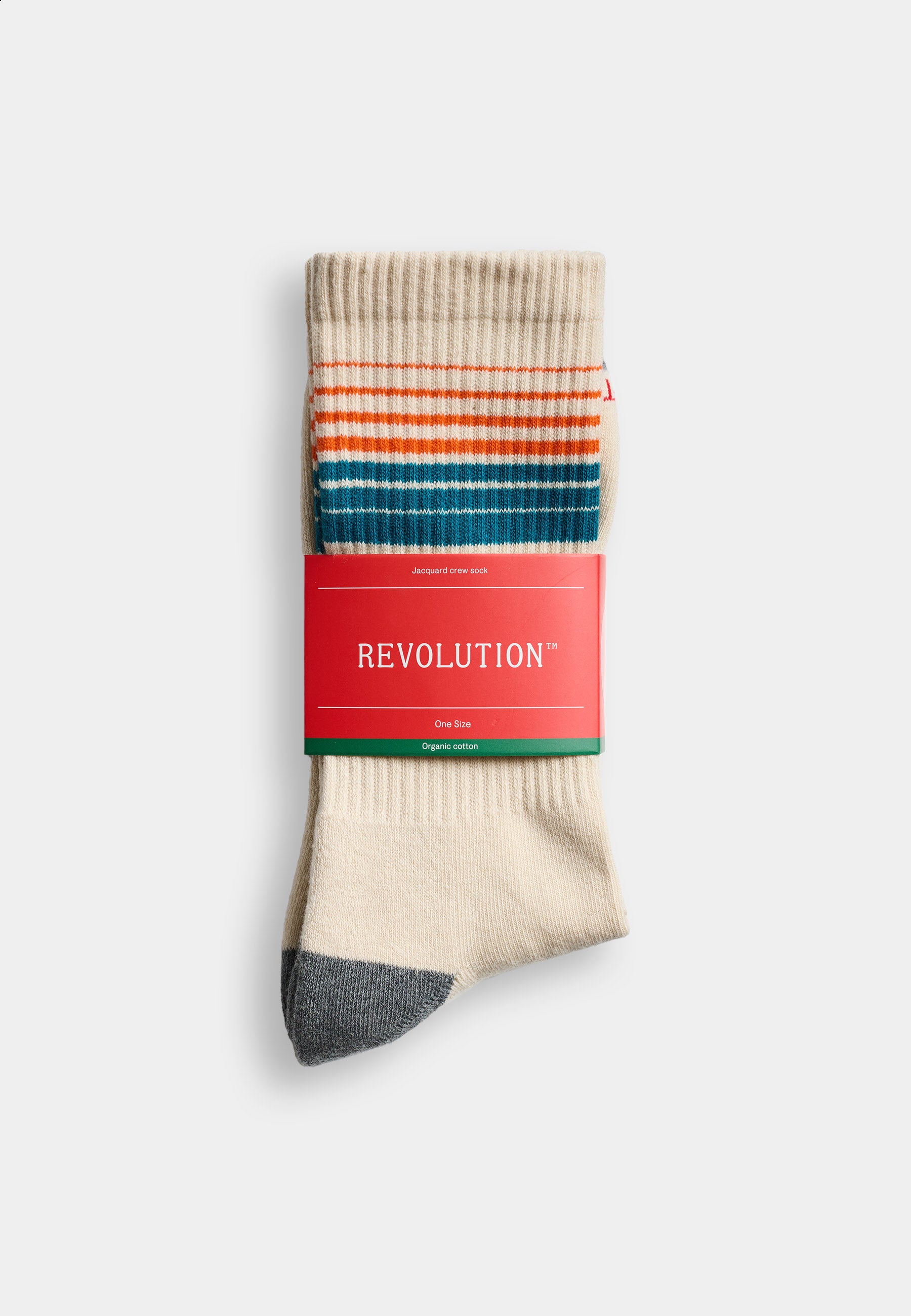 Revolution Jaquard Crew Sock / 8929 - Offwhite