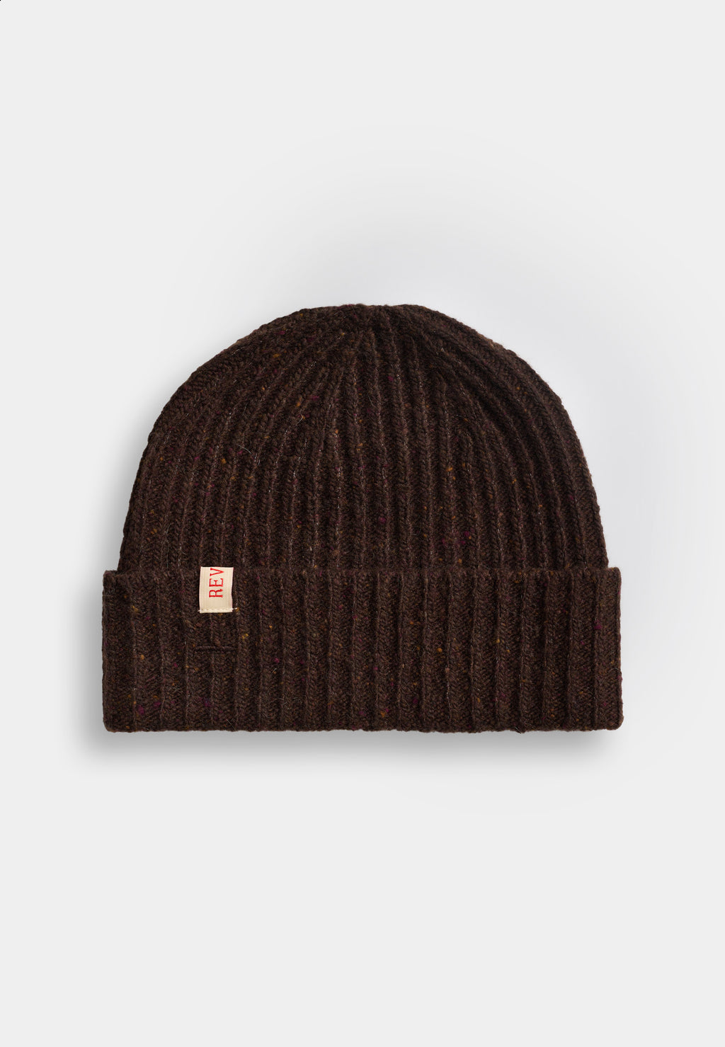 Revolution Melange beanie 9317 i mørkebrun – produktbillede