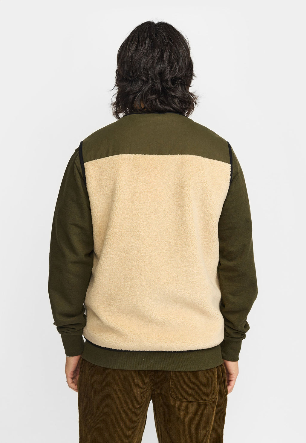 Revolution Blocked Teddy Vest 7029 - OFFWHITE