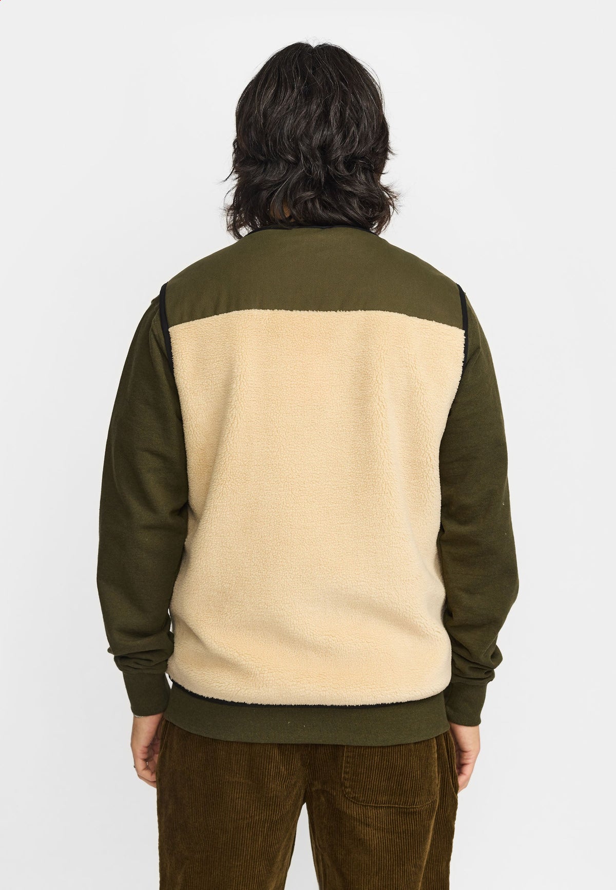 Revolution Blocked Teddy Vest 7029 - OFFWHITE