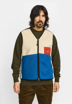 Revolution Blocked Teddy Vest 7029 - OFFWHITE