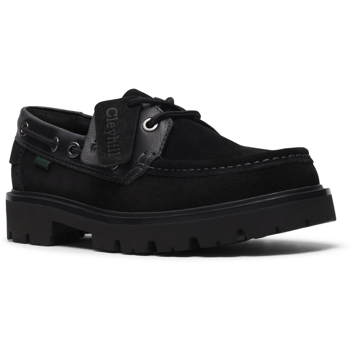 Clarks Cleyhill Boat G - 1219 Black Sde