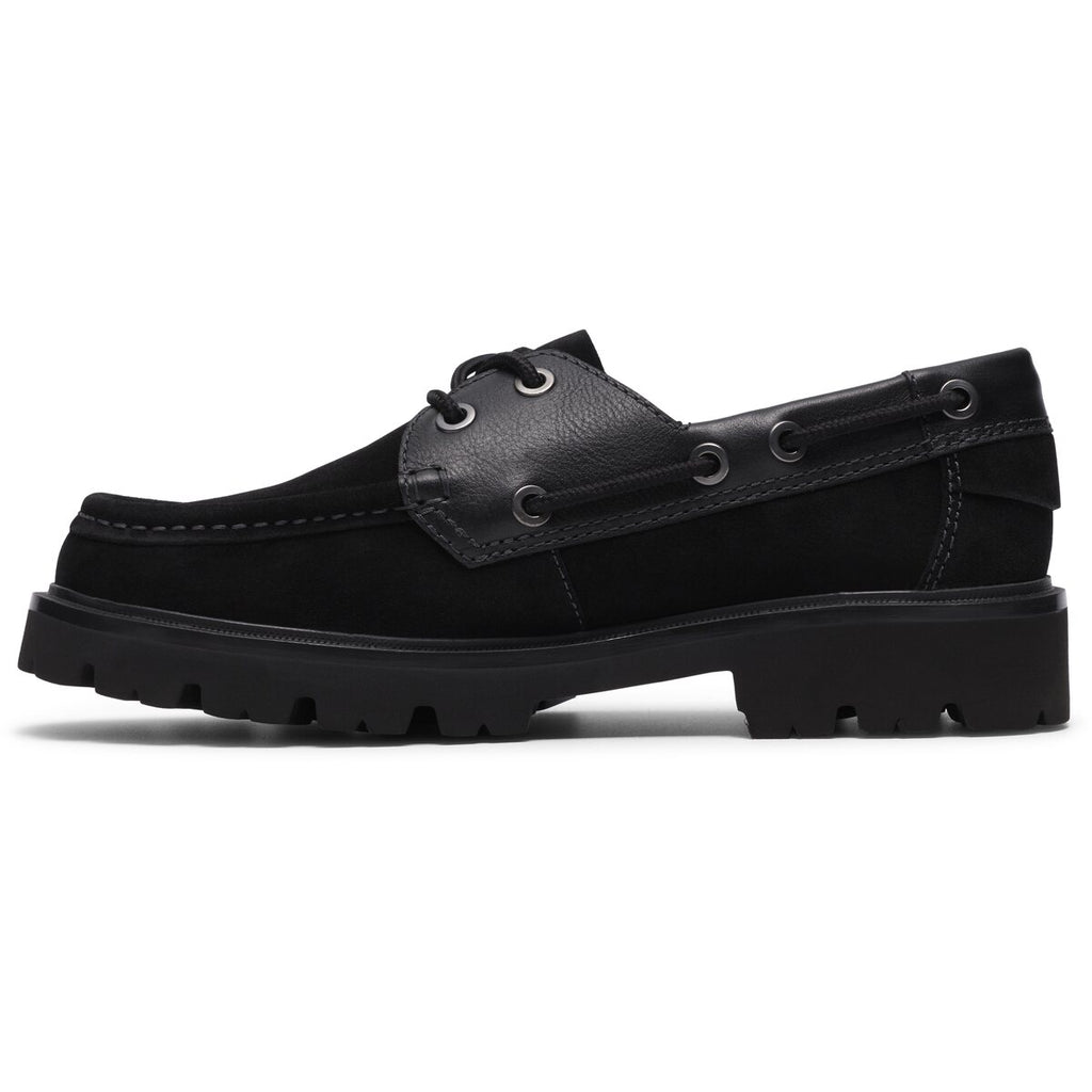 Clarks Cleyhill Boat G - 1219 Black Sde