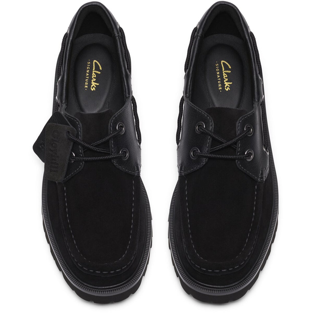 Clarks Cleyhill Boat G - 1219 Black Sde