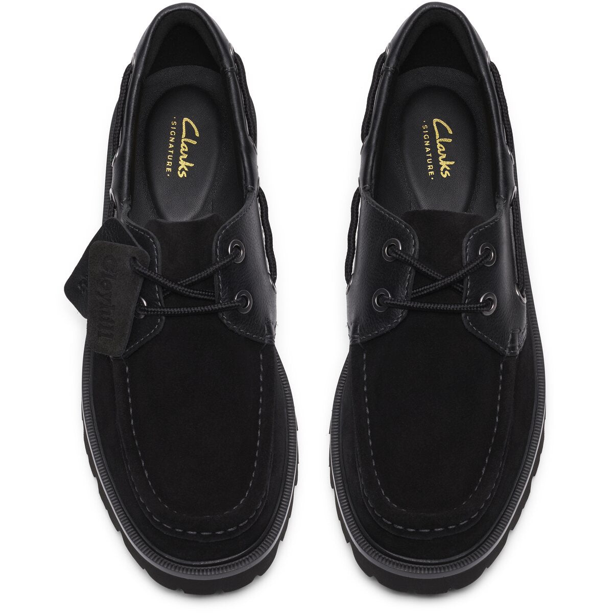 Clarks Cleyhill Boat G - 1219 Black Sde