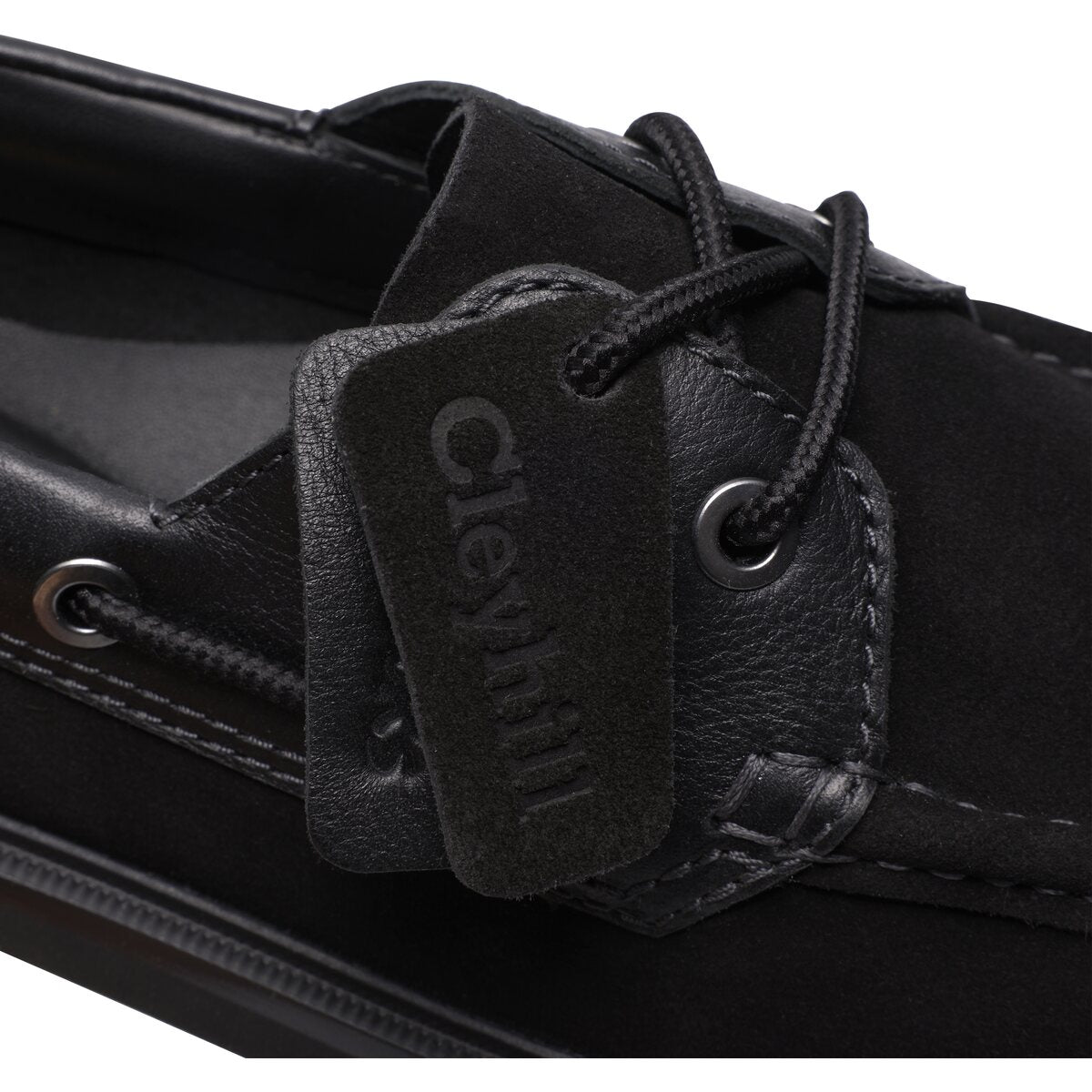 Clarks Cleyhill Boat G - 1219 Black Sde
