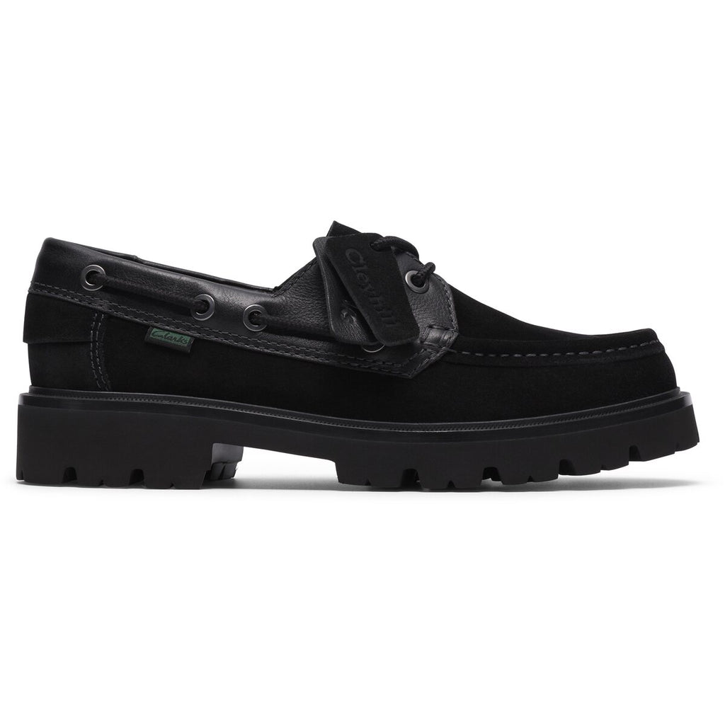 Clarks Cleyhill Boat G - 1219 Black Sde