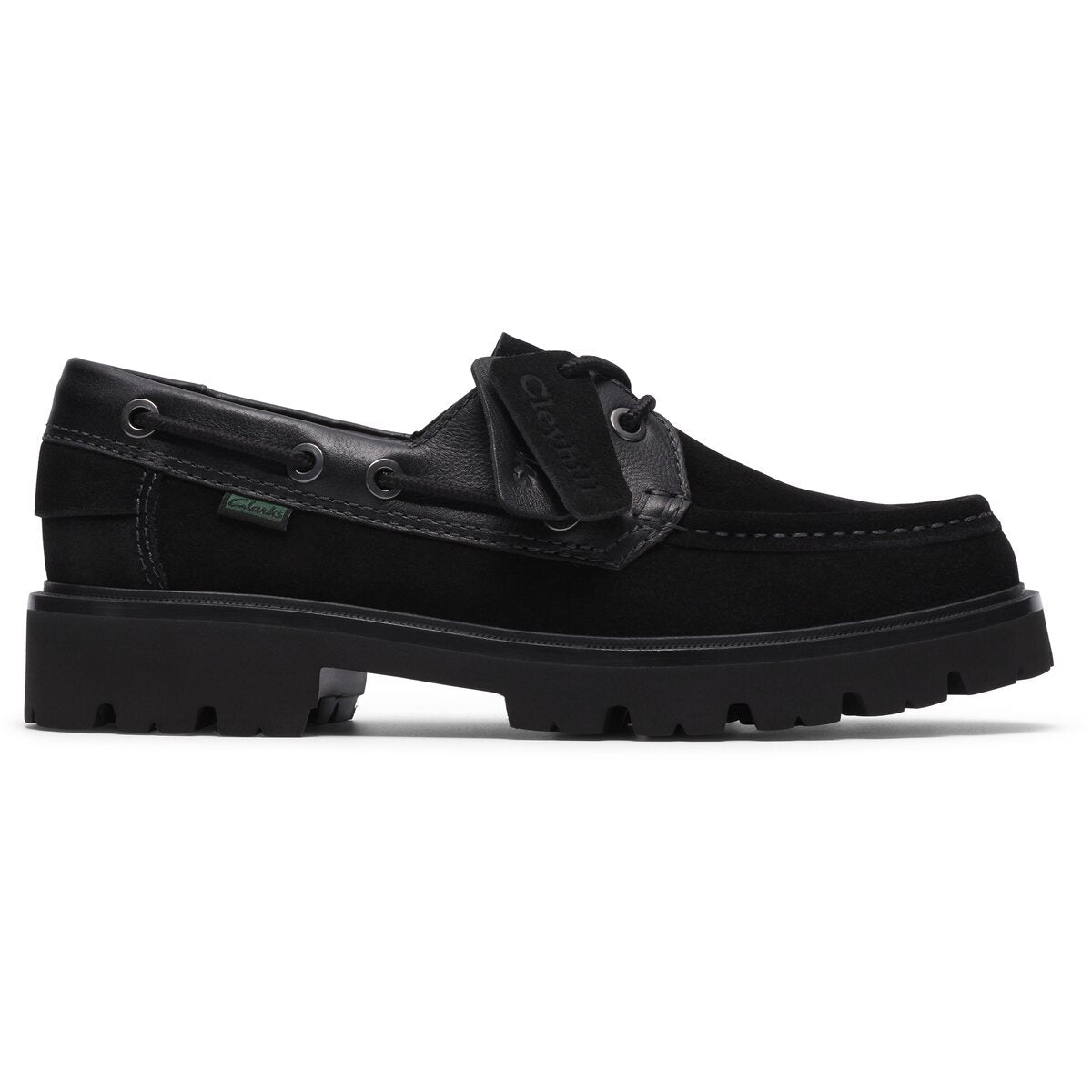 Clarks Cleyhill Boat G - 1219 Black Sde