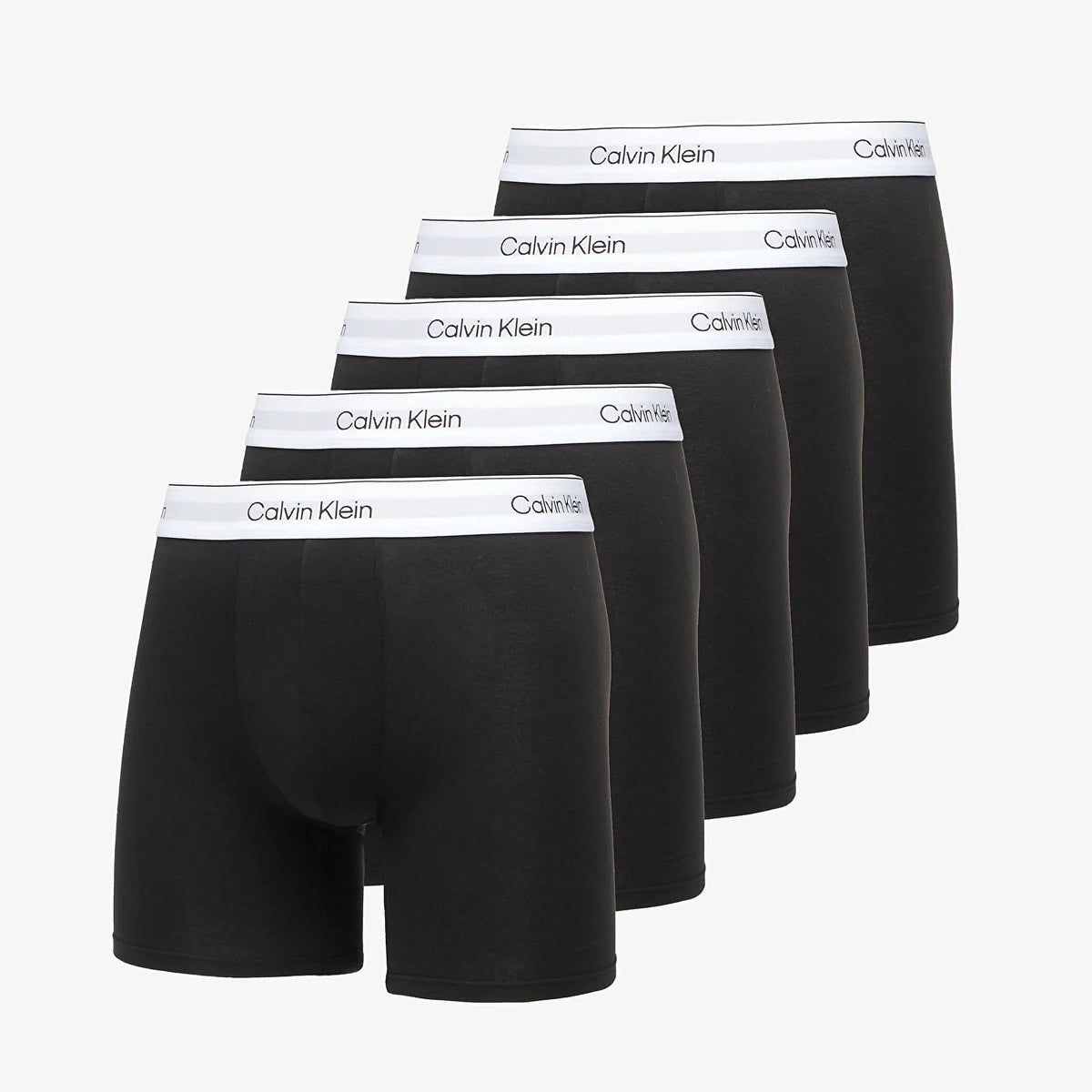 5 Pack Boxer Briefs - Icon Cotton Stretch - Black