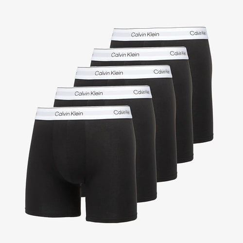 Alle fem Calvin Klein Icon Cotton Stretch boxer briefs 5-pak i sort – produktbillede