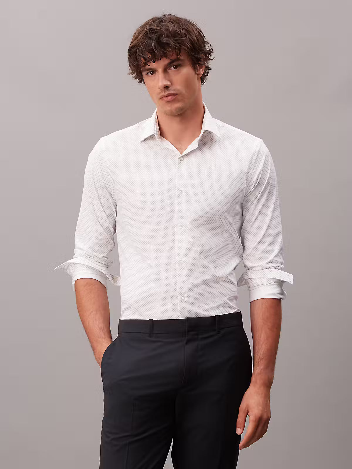 Calvin Klein Slim Fit Active Performance Print Shirt