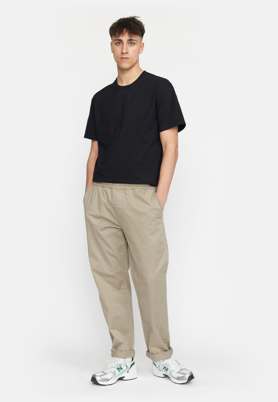 Revolution Casual Trousers 5871 grå bukser i børstet økologisk bomuld