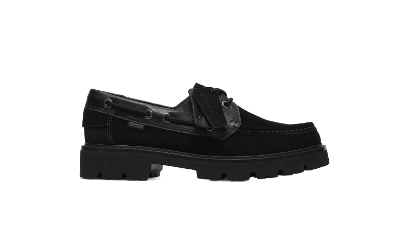 Clarks Cleyhill Boat - Black Suede