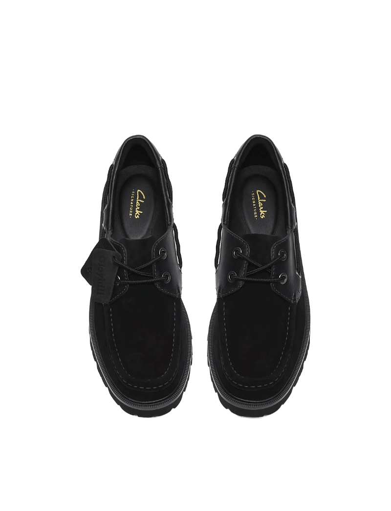 Clarks Cleyhill Boat - Black Suede