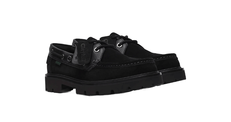 Clarks Cleyhill Boat - Black Suede