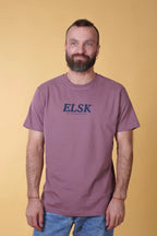 ELSK ECHO MEN'S BRUSHED T-SHIRT - DUSTY AUBERGINE - Supermen.dk