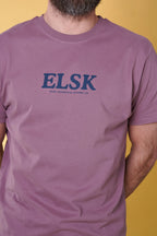 ELSK ECHO MEN'S BRUSHED T-SHIRT - DUSTY AUBERGINE - Supermen.dk