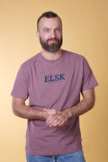 ELSK ECHO MEN'S BRUSHED T-SHIRT - DUSTY AUBERGINE - Supermen.dk