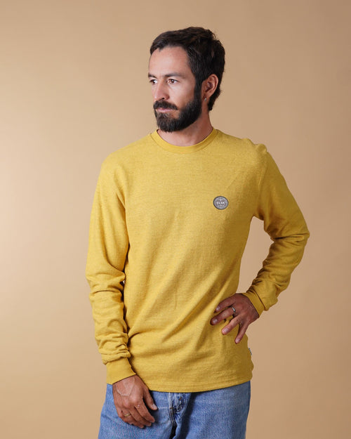 ELSK GLOBE MEN'S HEMP LS T-SHIRT - HONEY YELLOW - Supermen.dk