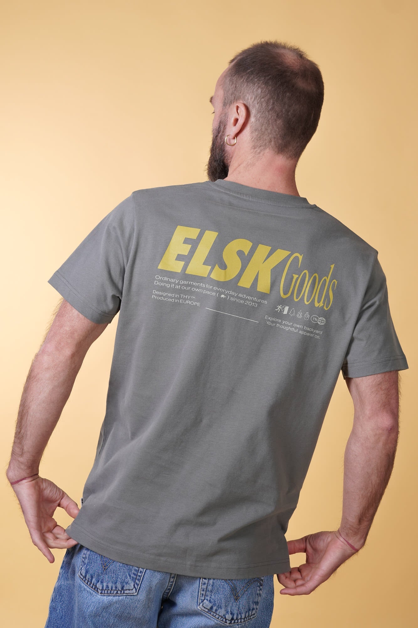 ELSK GOODS BP MEN'S BRUSHED T-SHIRT - CASTOR GRAY