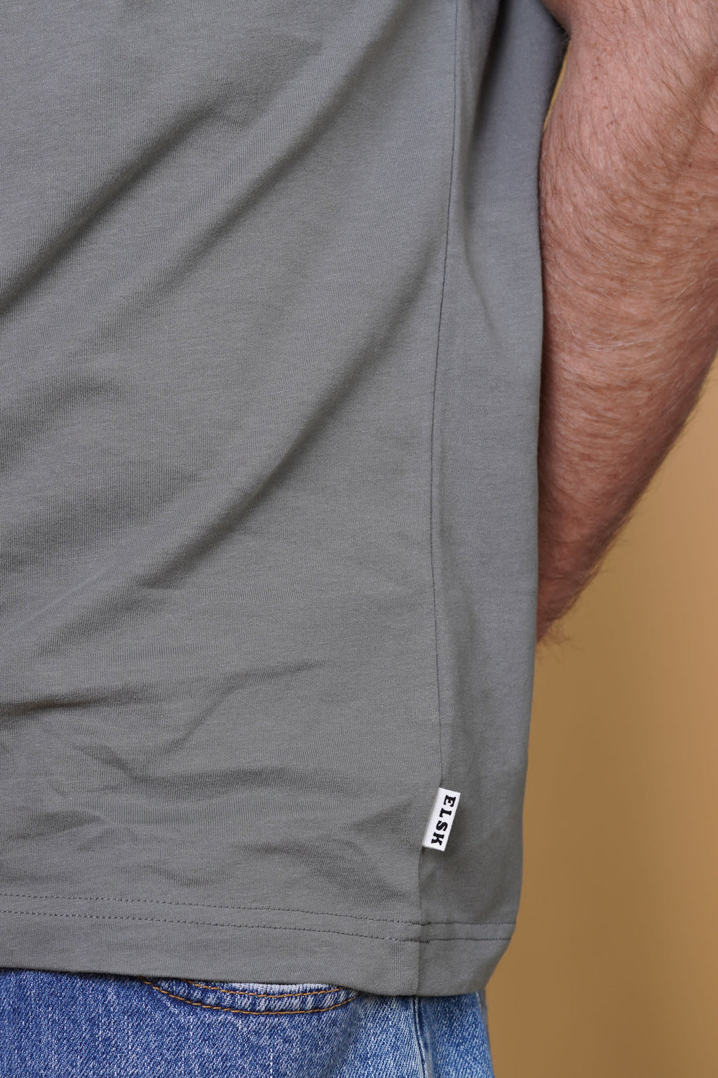 ELSK GOODS BP MEN'S BRUSHED T-SHIRT - CASTOR GRAY - Supermen.dk