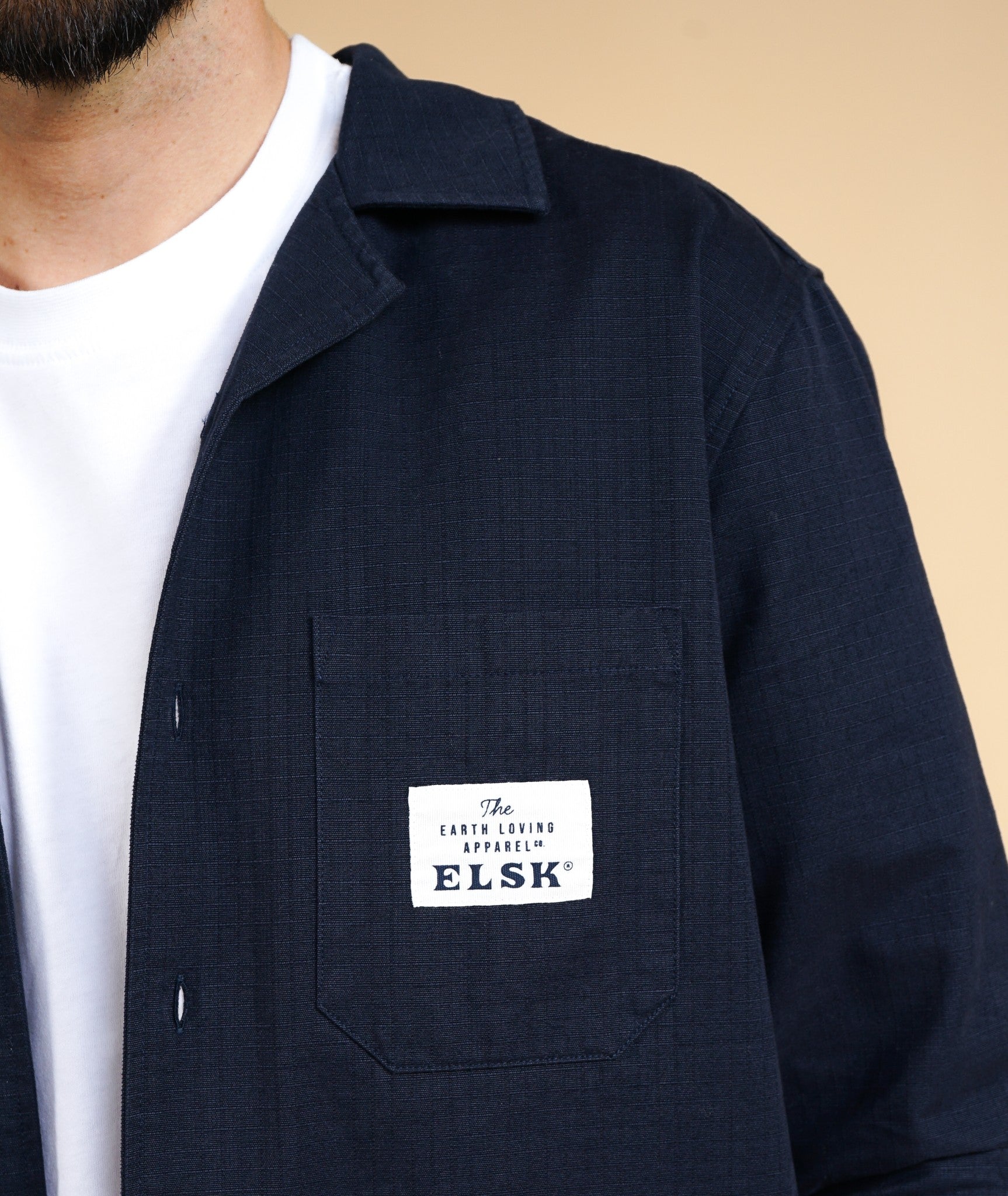 ELSK RIPSTOP MEN'S LS SHIRT - Dark Navy - Supermen.dk