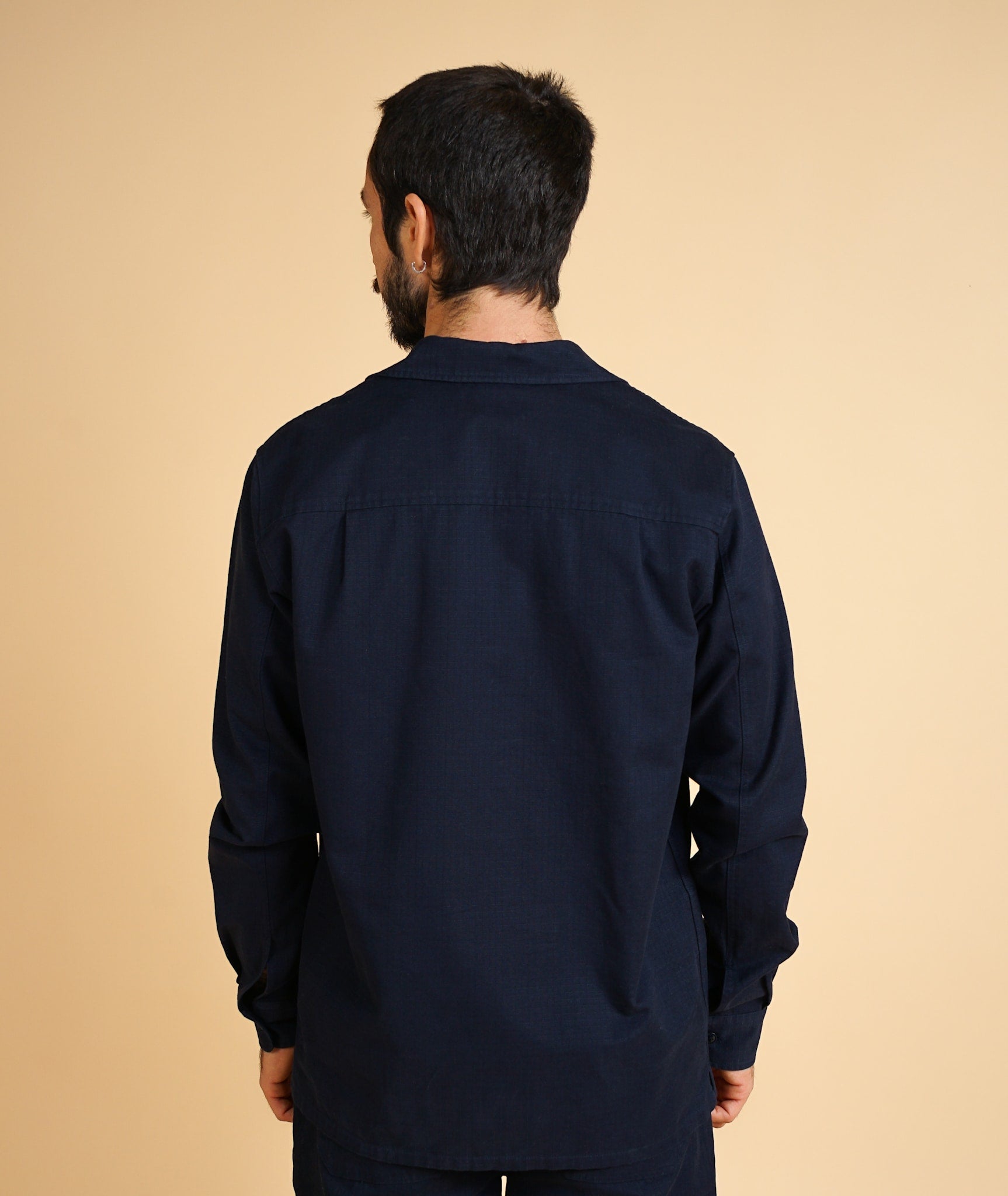 ELSK RIPSTOP MEN'S LS SHIRT - Dark Navy - Supermen.dk