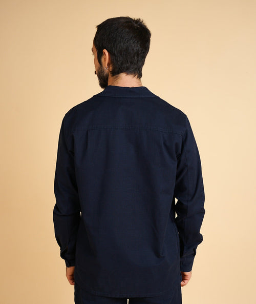 ELSK RIPSTOP MEN'S LS SHIRT - Dark Navy - Supermen.dk