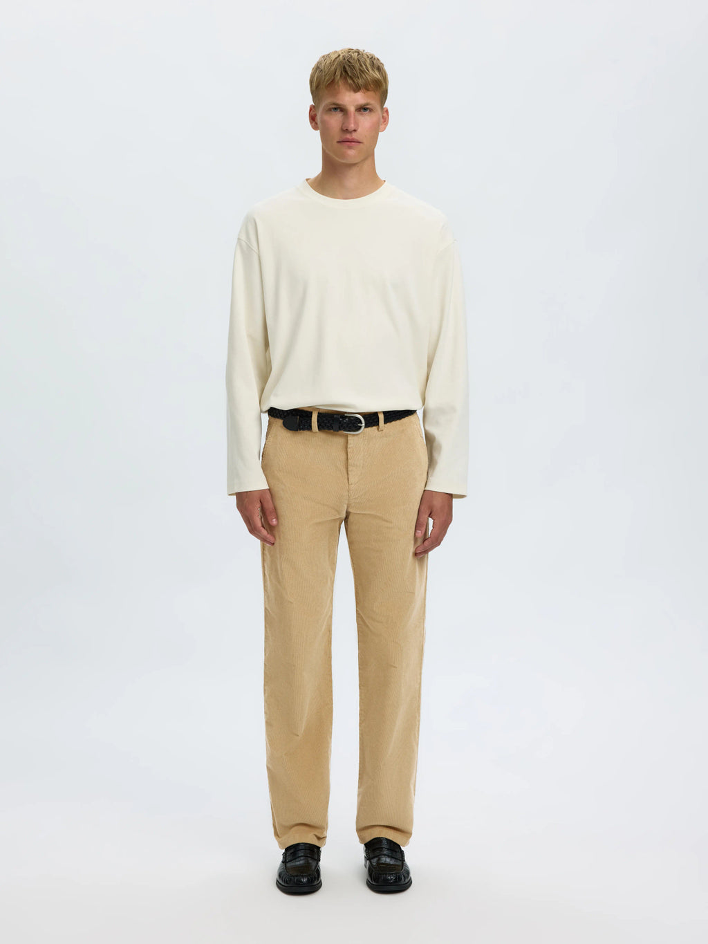 Selected 196-STRAIGHT MILES CORD PANT - Cornstalk