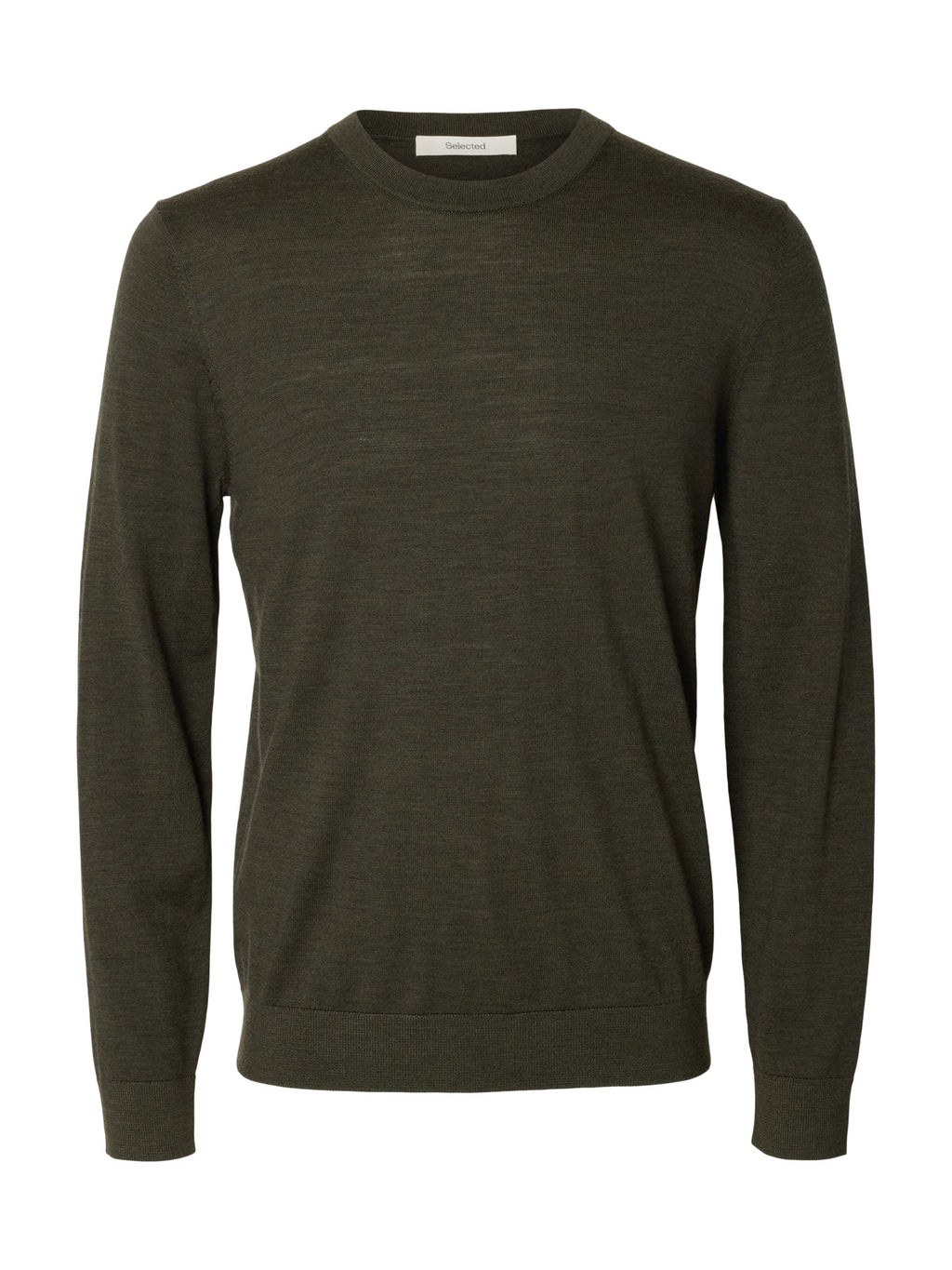Selected Knit Merino Strik - Forest Night