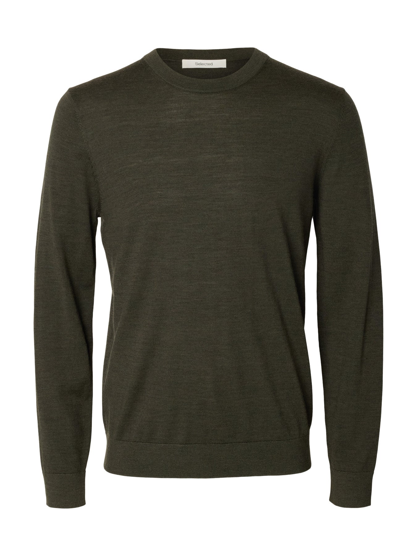 Selected Knit Merino Strik - Forest Night
