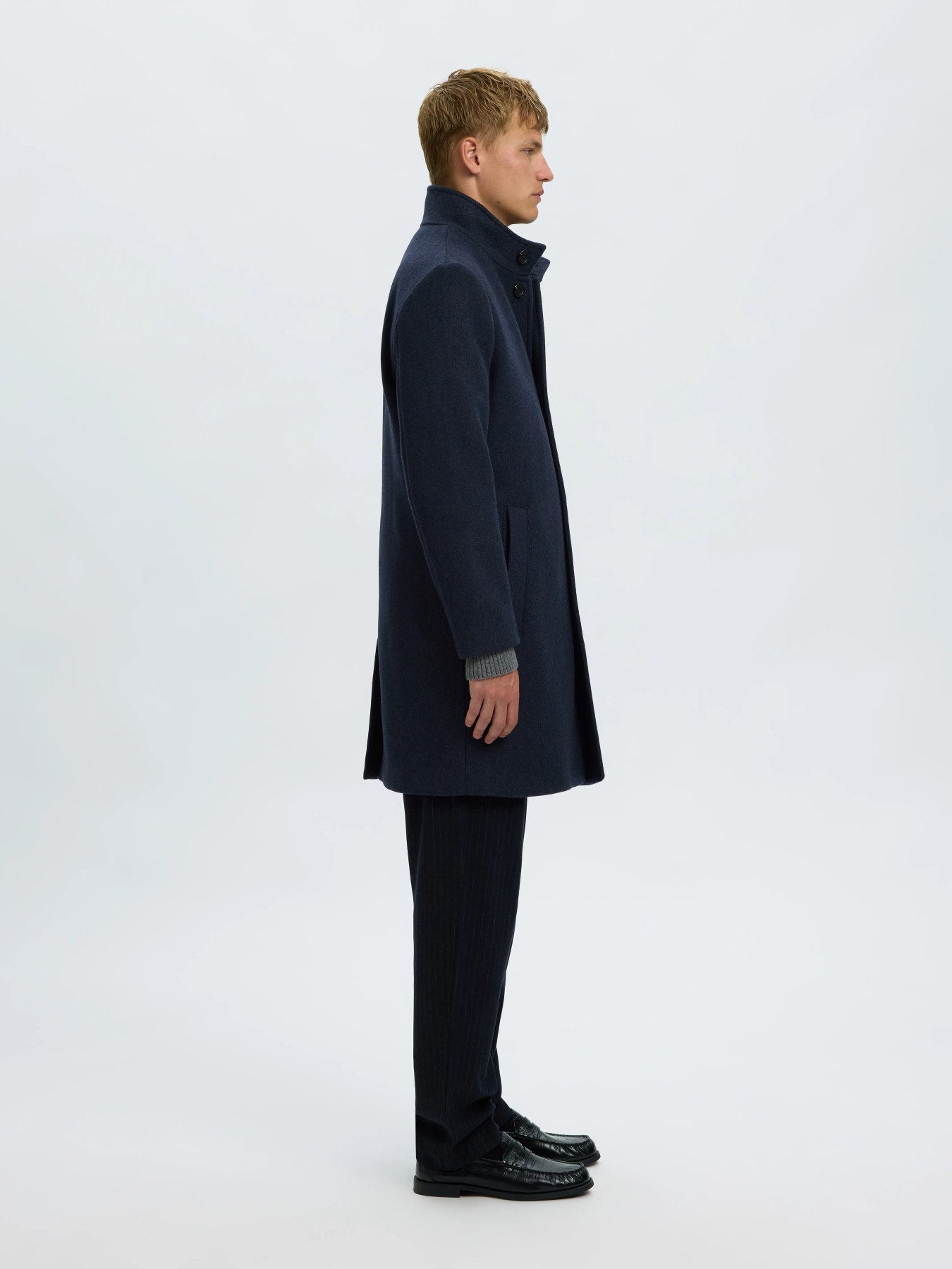 Selected RAINAR WOOL BLEND COAT - Sky Captain Melange