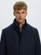 Selected RAINAR WOOL BLEND COAT - Sky Captain Melange