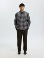 Selected COLE-JAY REG MELANGE LS SHIRT - Sky Captain Brown