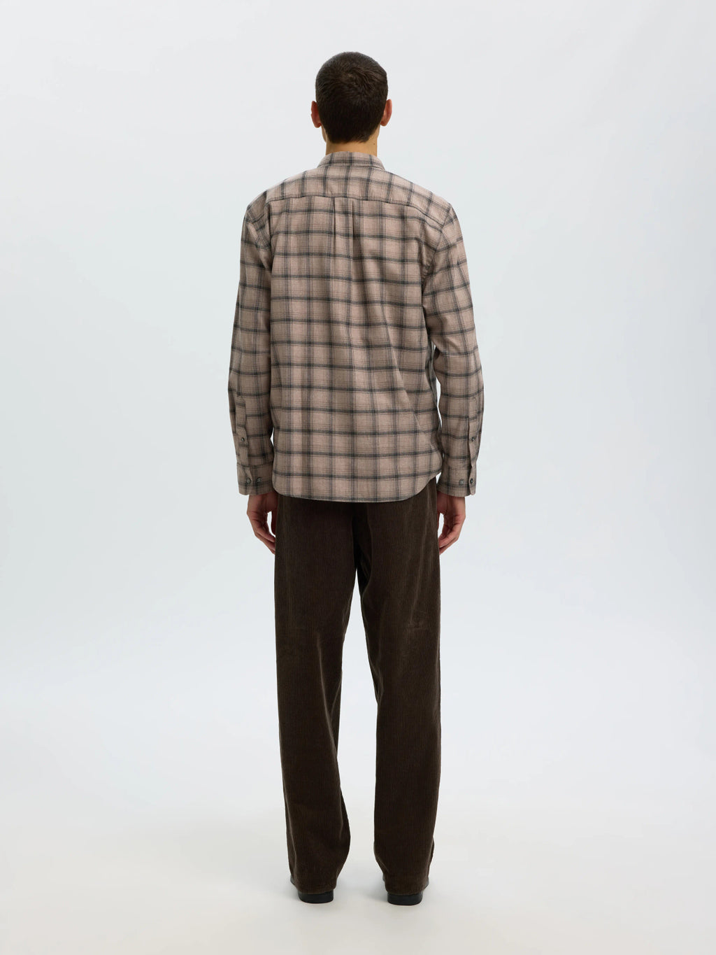 Selected COLE-JAY REG MELANGE LS SHIRT - Cornstalk Black