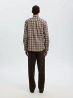 Selected COLE-JAY REG MELANGE LS SHIRT - Cornstalk Black